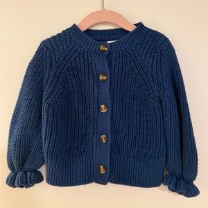 Baby Gap Toddler Girl Blue Knit Cardigan